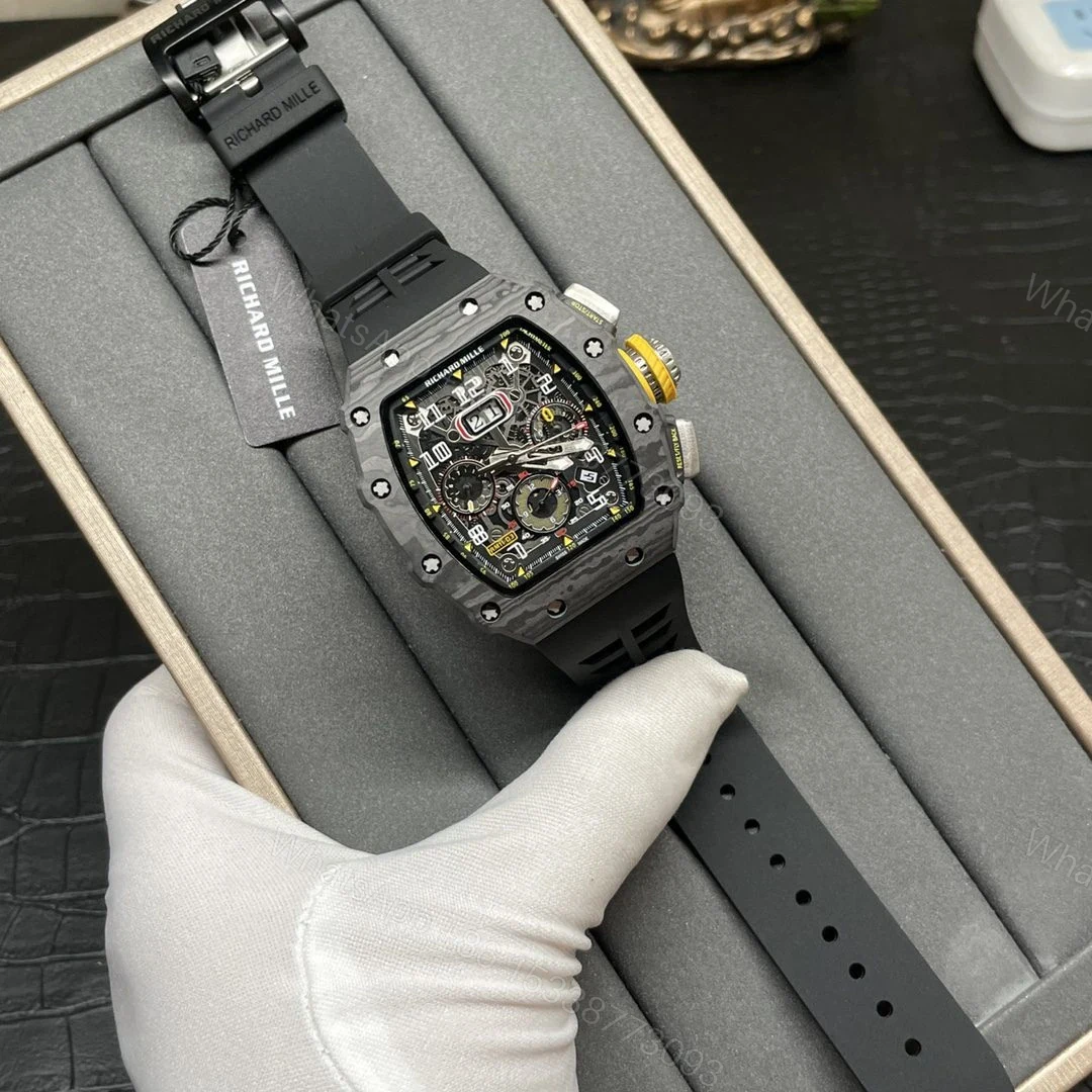 View 7 of Replica Richard Mille RM 11-03 Skeleton Dial Carbon Fiber Case Swiss Movement