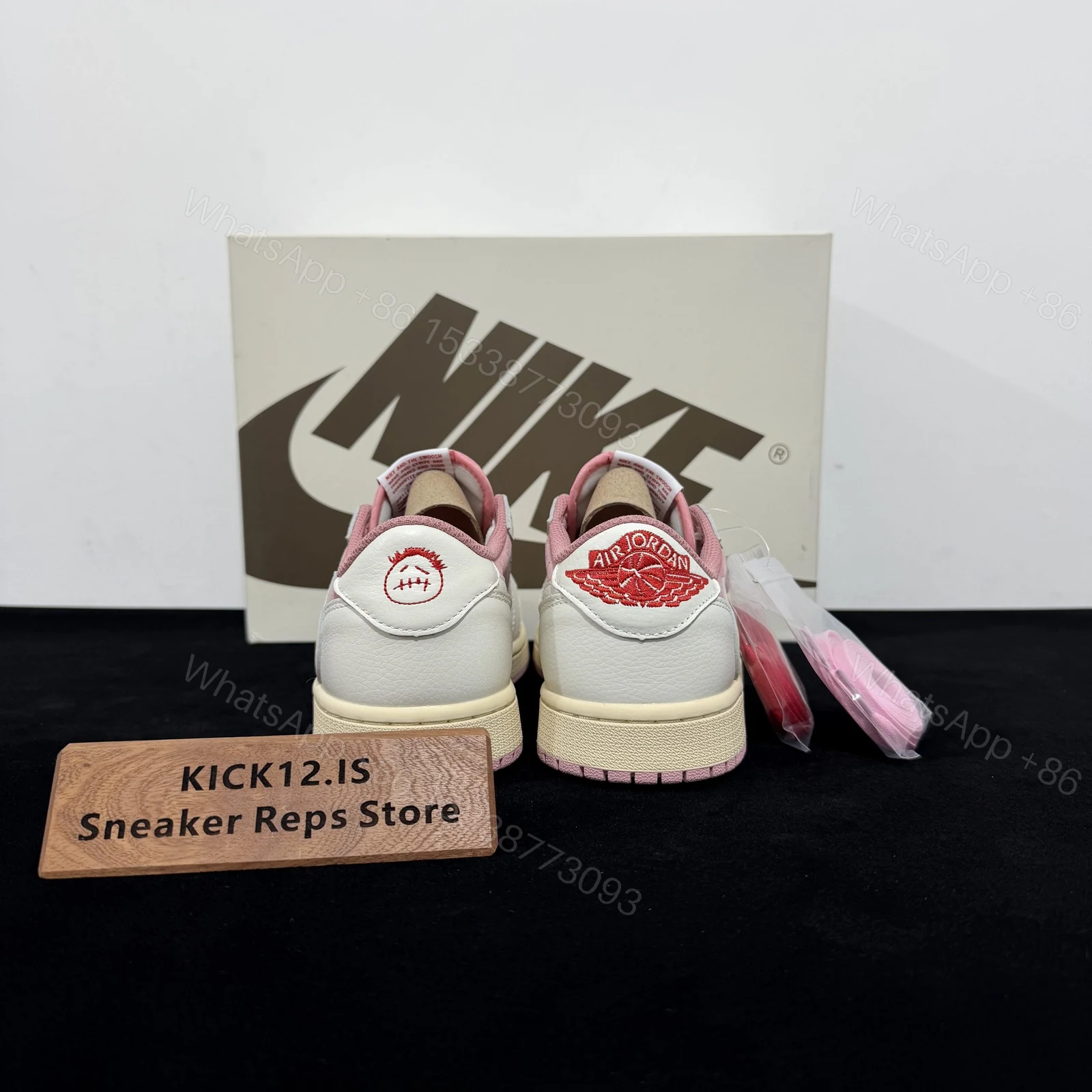 View 7 of Travis Scott x Air Jordan 1 Low OG Shy Pink Replica