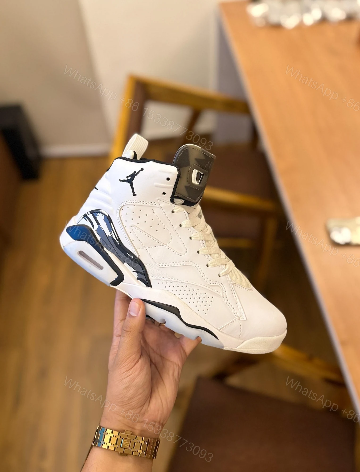 View 2 of FIRST COPY Air Jordans Retro 6 Jumpman MVP White Basic