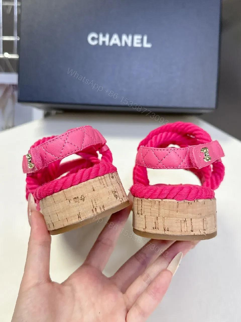 View 3 of Vibrant Pink Textured Slides – Quilted Comfort, Everyday Style