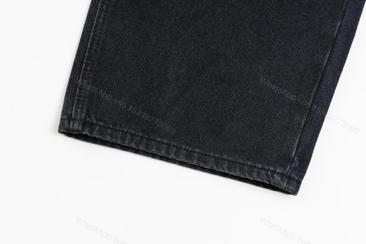 View 2 of Bold Denim Wide-Leg Jeans: Bold Lettering, Street-Ready Style