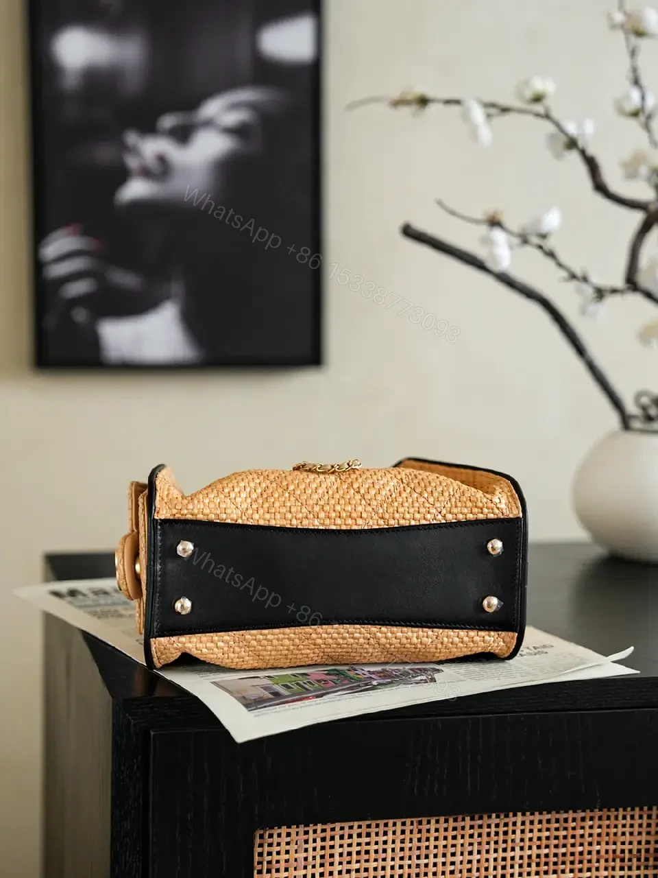 View 3 of Woven Leather Mini Bag: Sophisticated Texture, Everyday Luxury