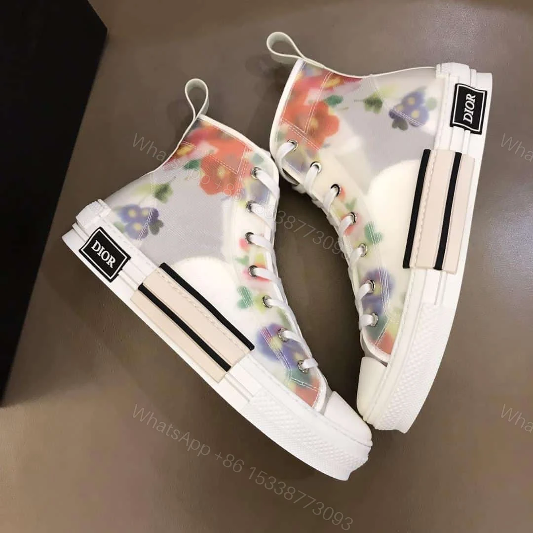 View 5 of DIOR FLOWERS TECHNICAL CANVAS “B23” HIGH-TOP SNEAKER – CD12
