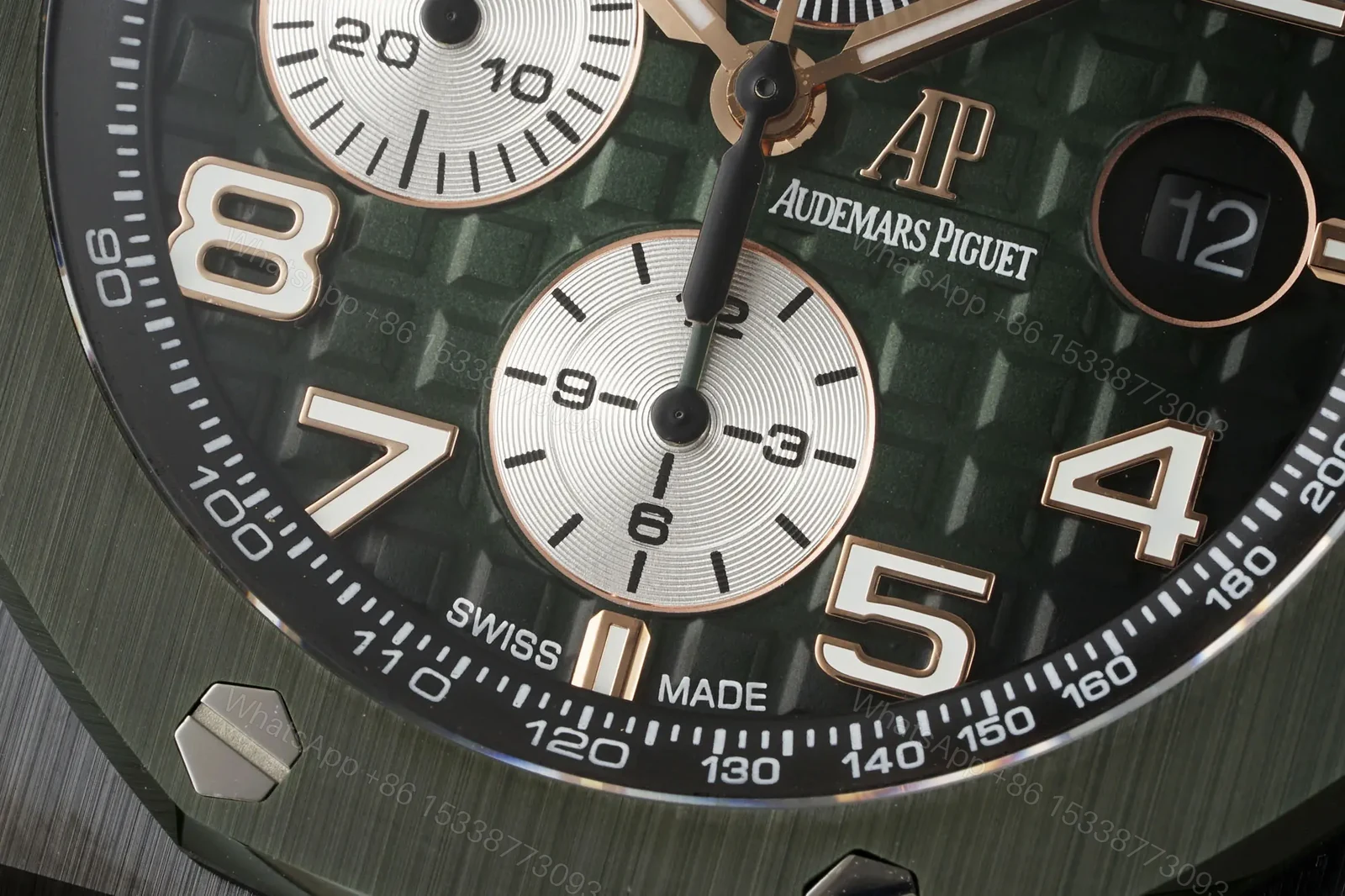 View 5 of BBR Factory Royal Oak Offshore 26400 Series Watch – Green Ceramic Edition with Custom Cal.3126 Movement
