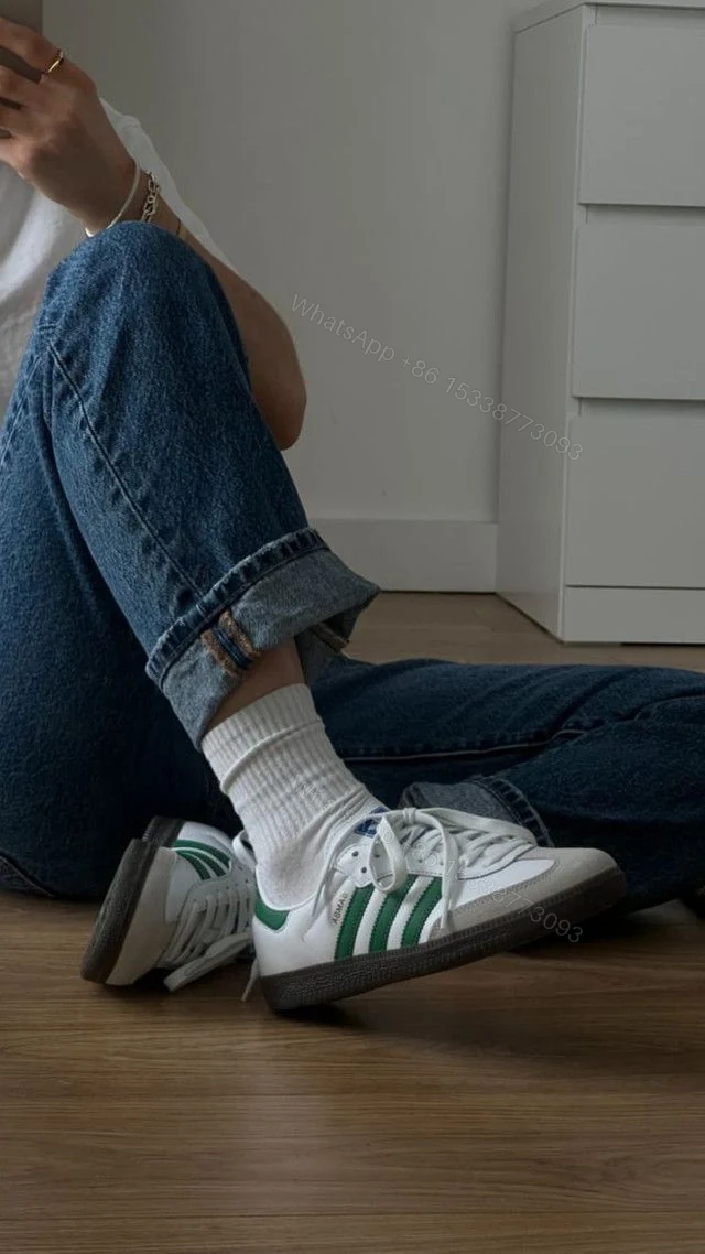 View 6 of Adidas Originals Samba First Copy Shoes — White Green | COD India