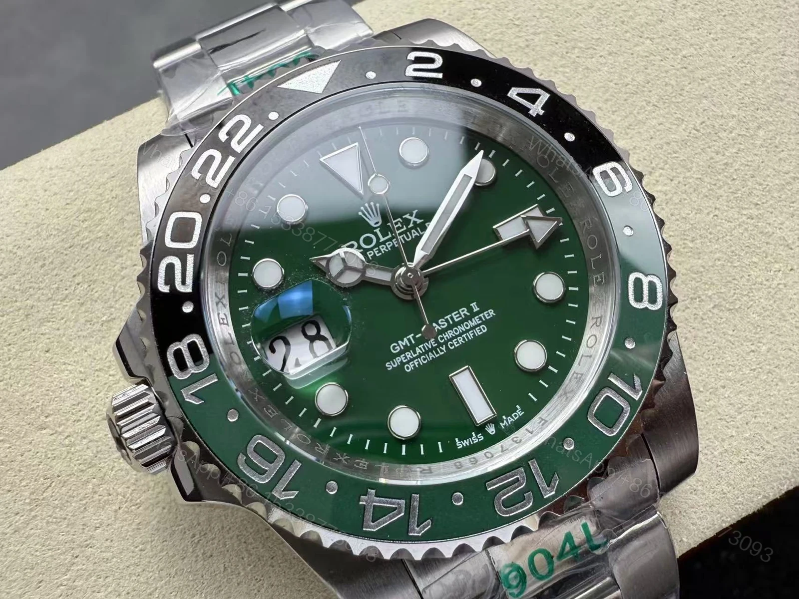 View 3 of Superclone Rolex GMT-Master II 40 mm 126729VTNR Oyster “Absinthe”