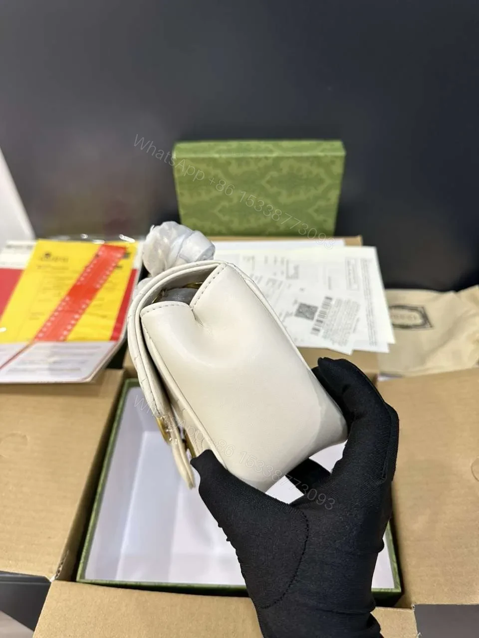 View 4 of Gucci Marmont High Quality White Women’s Handbag 22cm