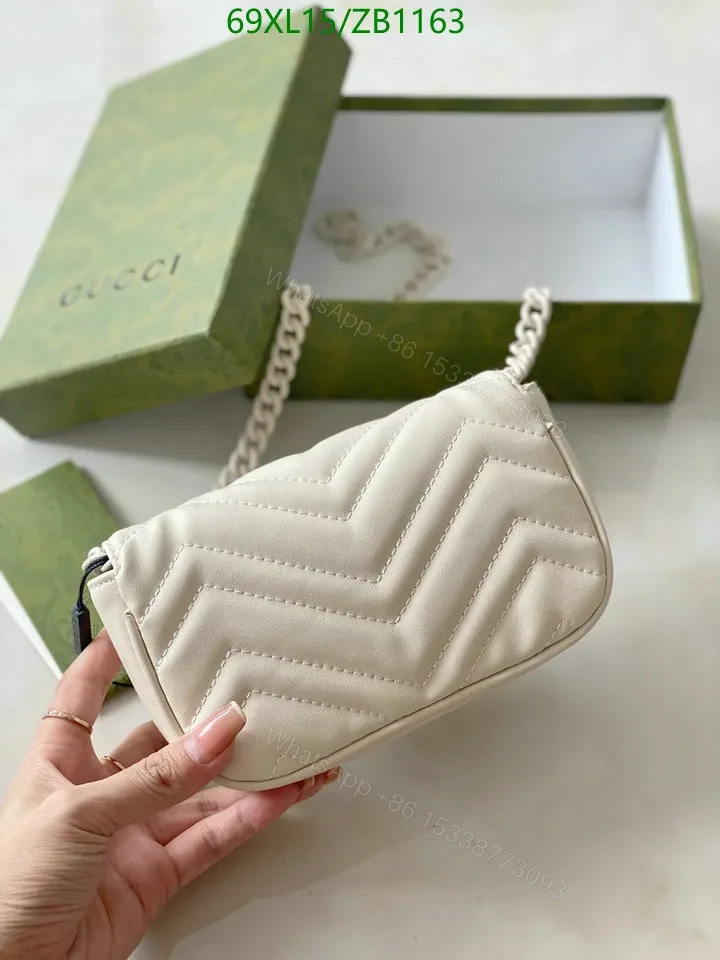 View 4 of Gucci GG Marmont White Belt Bag GDB1543
