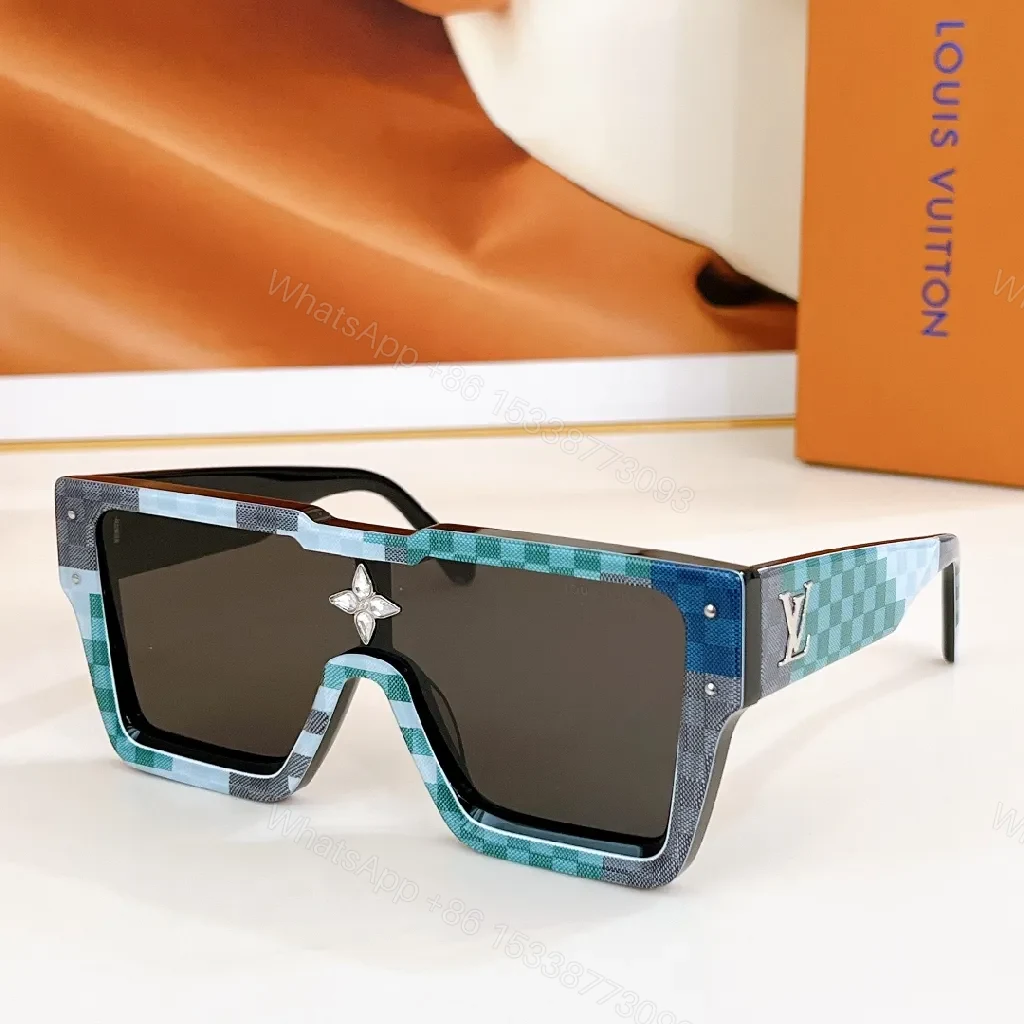 View 2 of Vivid Fuchsia Sunglasses: Oversized Shield, Gold LV Accents