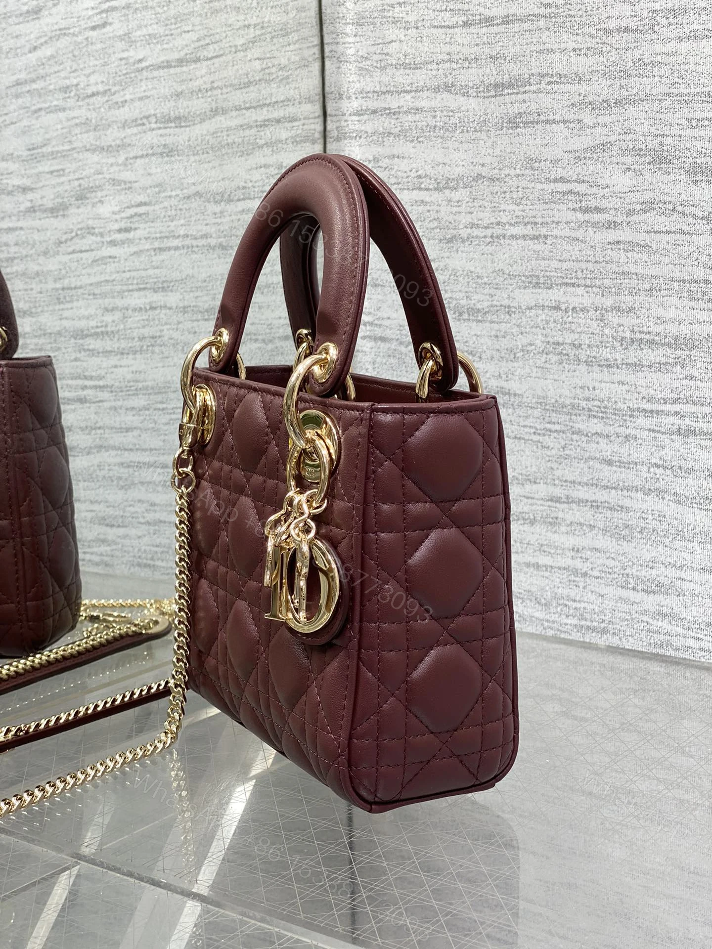 View 5 of Christian Dior Mini Lady Dior bag Gold hardware