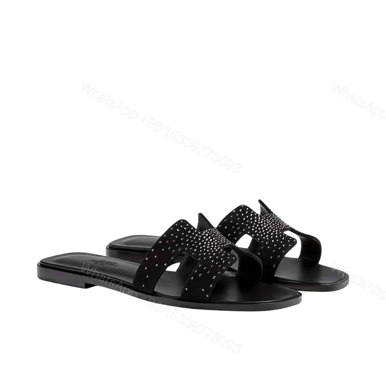 HERMES ORAN SANDAL NOIR H222108Z 02360 — view 1