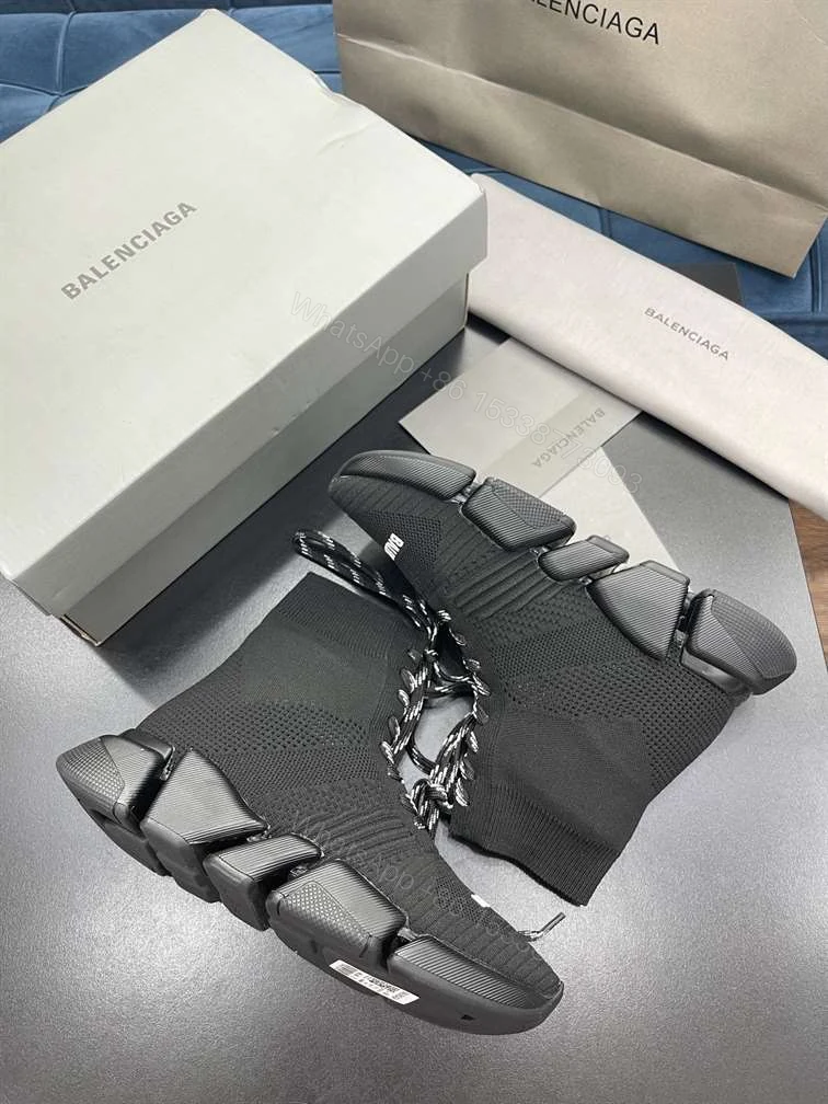 View 5 of BALENCIAGA MEN’S SPEED 2.0 LACE-UP SNEAKER IN BLACK – BB155