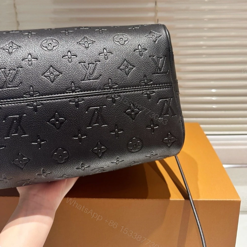 View 8 of Louis Vuitton Speedy Soft Bag Monogram Black 30Cm