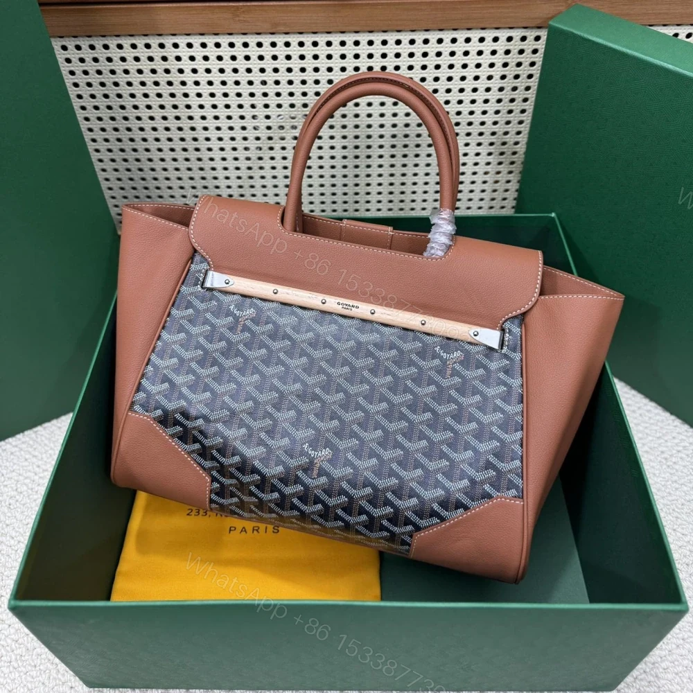 View 2 of 高仿Goyard*SAIGOC1手提托特包雙拼棕色大號免檢版