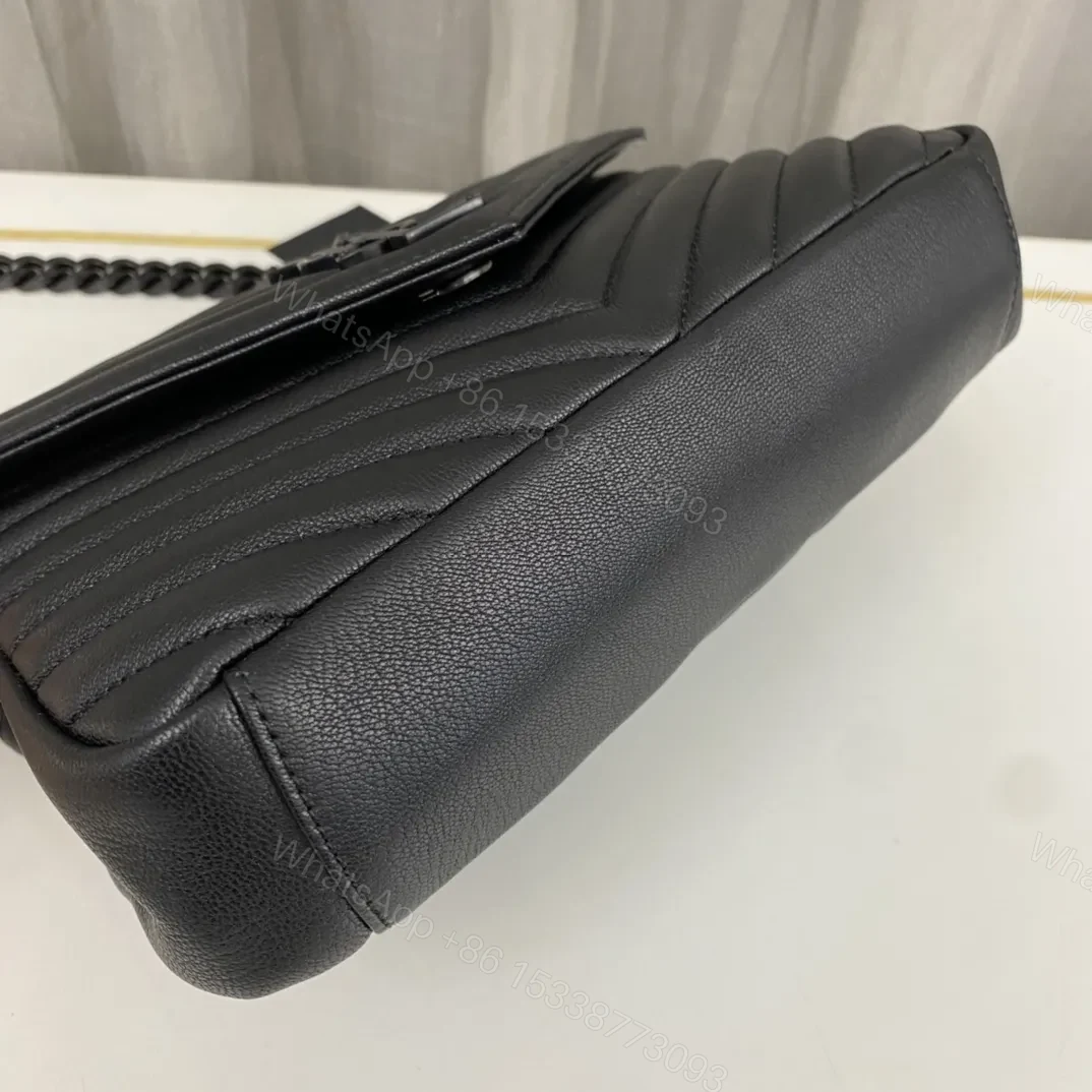 View 3 of Saint Laurent medium College leather cross body bag In Black