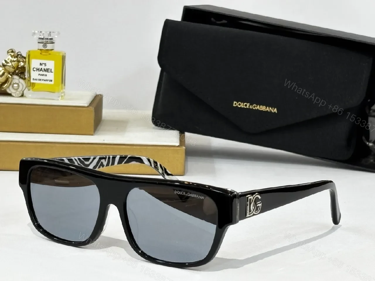 View 6 of Bold Black Acetate Sunglasses: Oversized Square Luxe Style