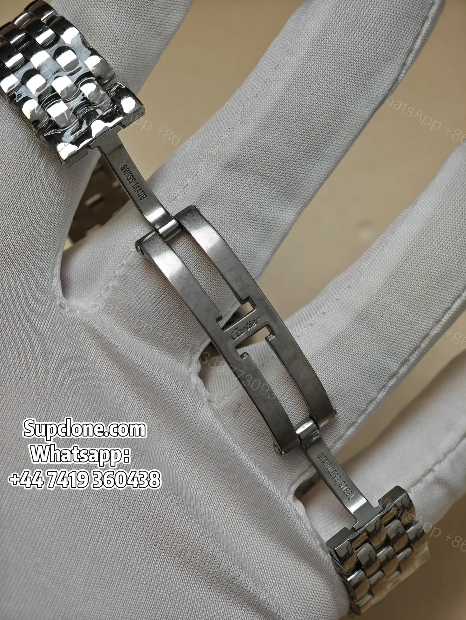 View 8 of Cartier Panthere W4PN0016 30×23mm Super Clone Quartz Steel Watch
