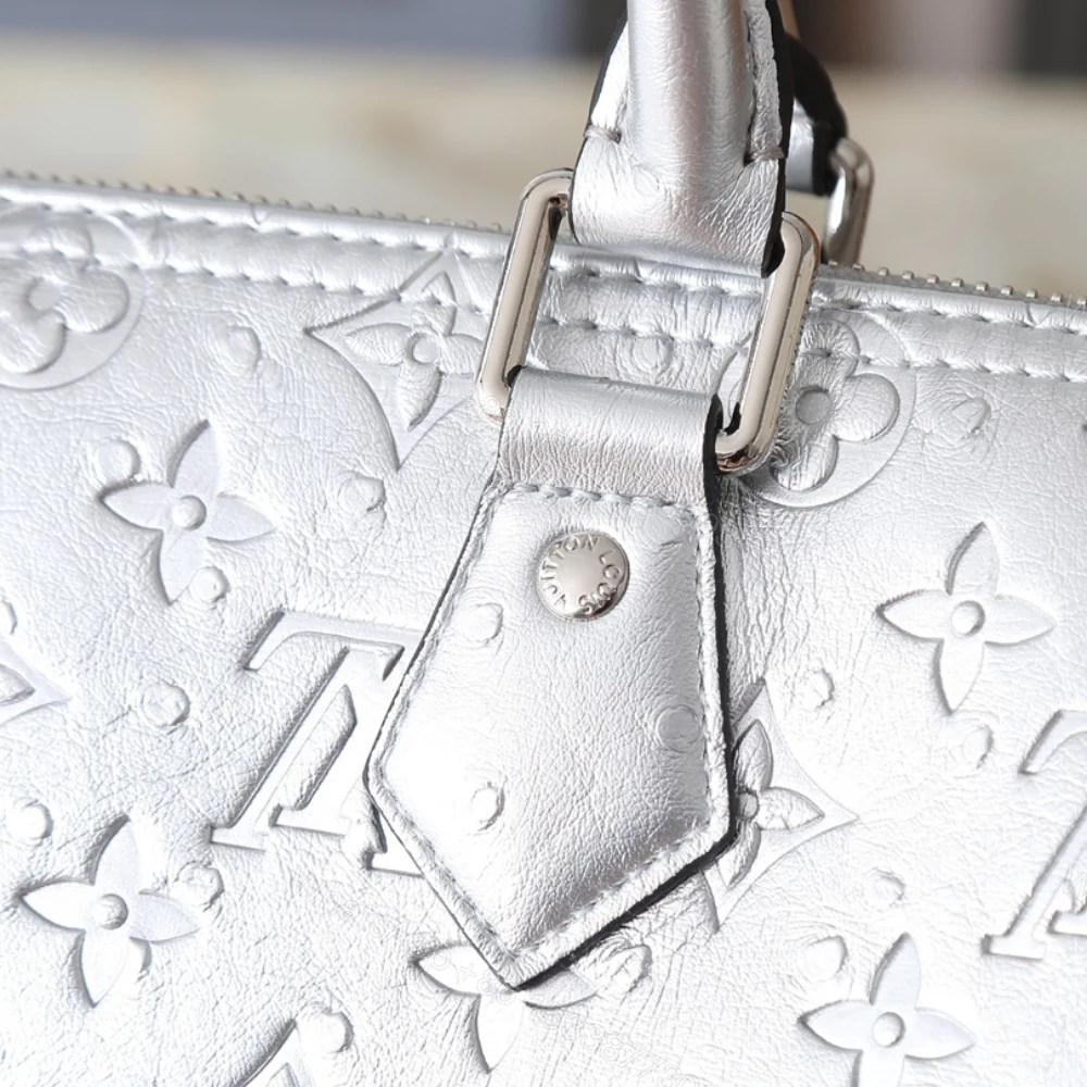 View 4 of Louis Vuitton Speedy Soft Bandoulière 30 Monogram Silver 30Cm N89437
