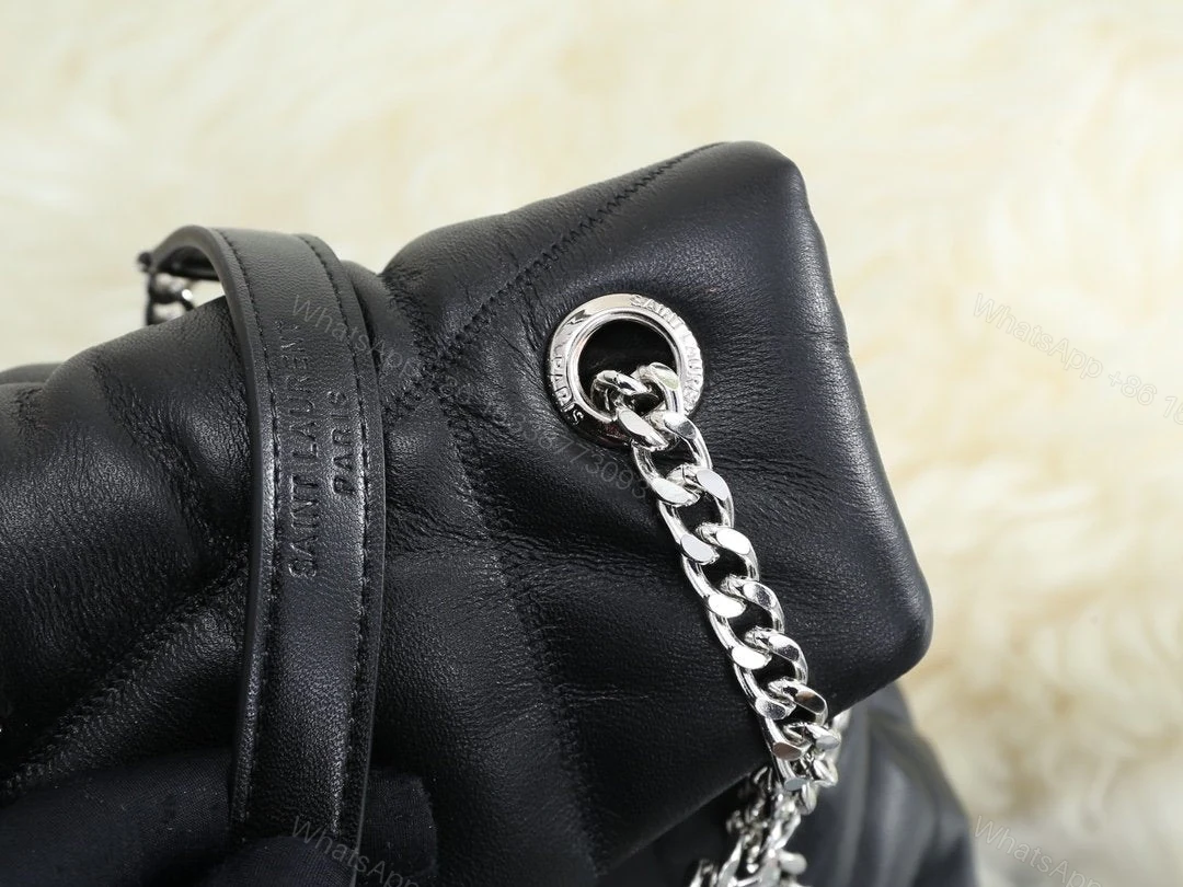 View 5 of YSL SAINT LAURENT PUFFER MEDIUM CHAIN BAG IN QUILTED