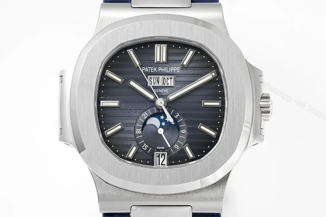 View 2 of MP Factory Patek Philippe Blue Nautilus Rubber Watch