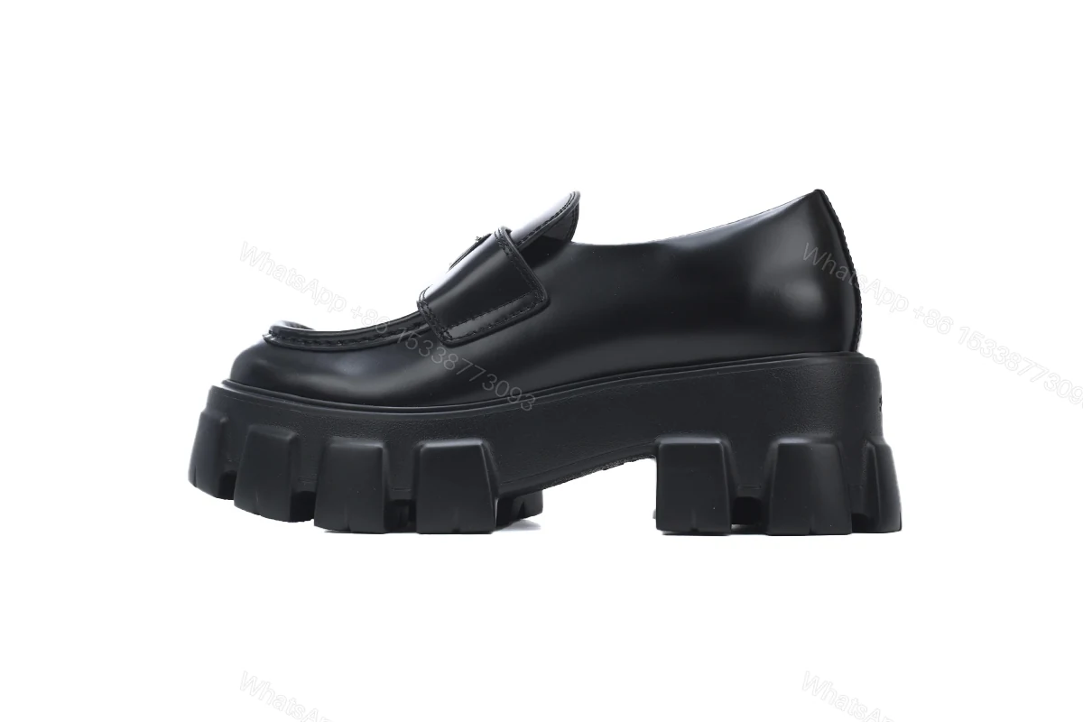 View 6 of Prada Monolith Loafers Black