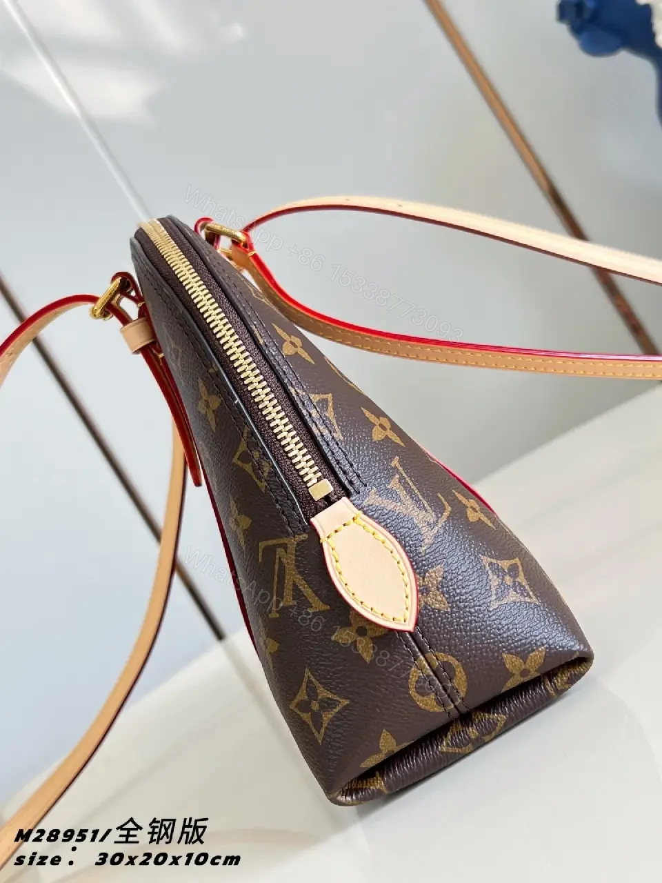 View 2 of Marble Monogram Dome Bag: Structured Luxury Tote