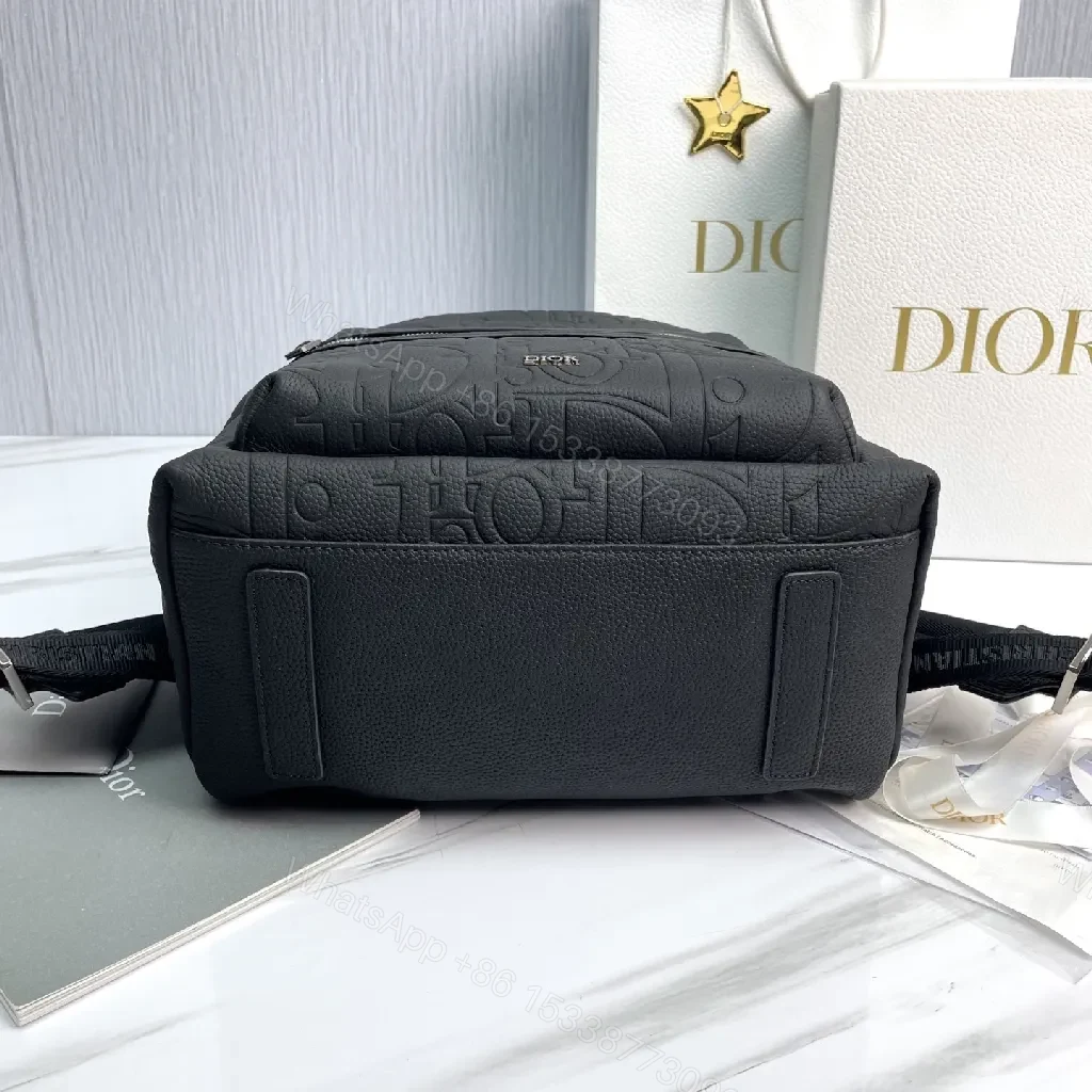 View 8 of Compact Embossed Leather Backpack: Subtle Luxury, Everyday Utility