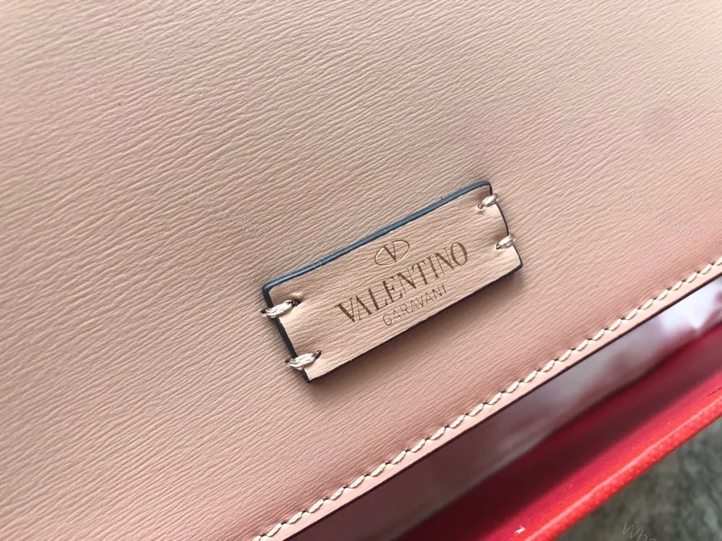 View 8 of Two-Tone Calfskin Crossbody with V Buckle Bag