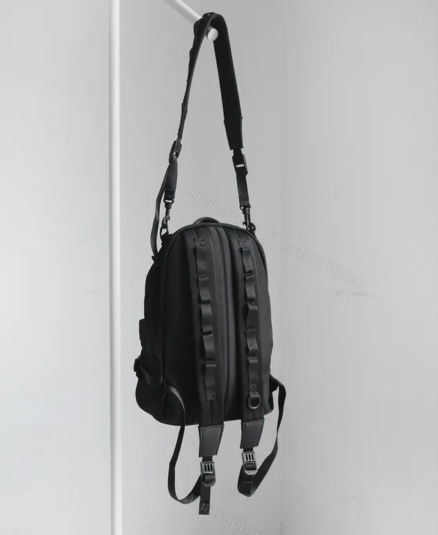 View 2 of Black Balenciaga-Inspired Utility Backpack: Compact Luxury Carry