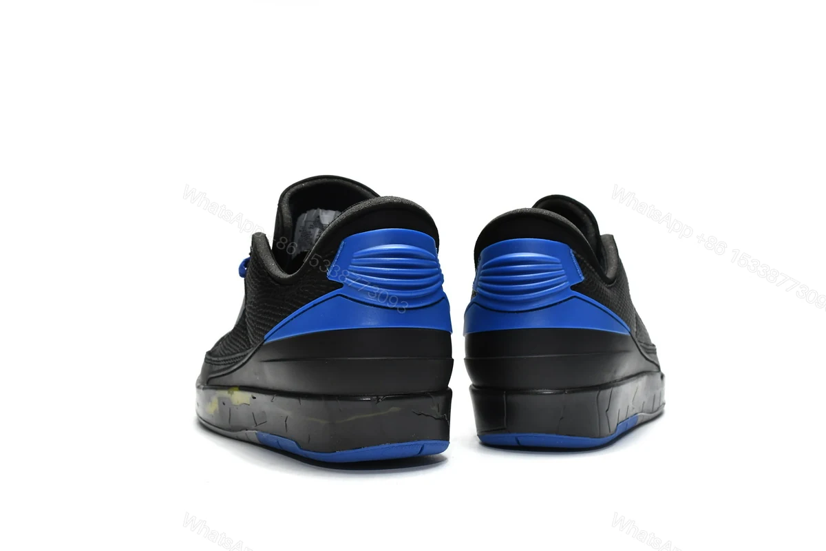 View 12 of Off White x Air Jordan 2 Retro Low SP Black and Varsity Roy DJ4375-004