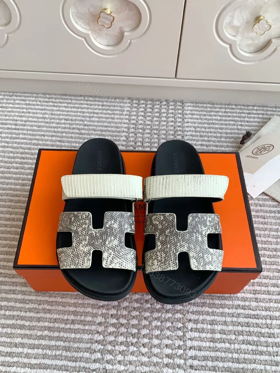 Textured Pebble Sandals in Dark-Tone Luxe Comfort — view 1