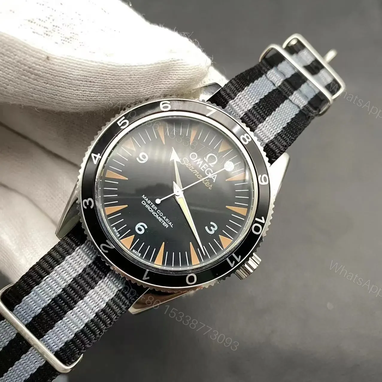 View 4 of Omega seamaster 300 co-axial master chronometer “spectre” Replica