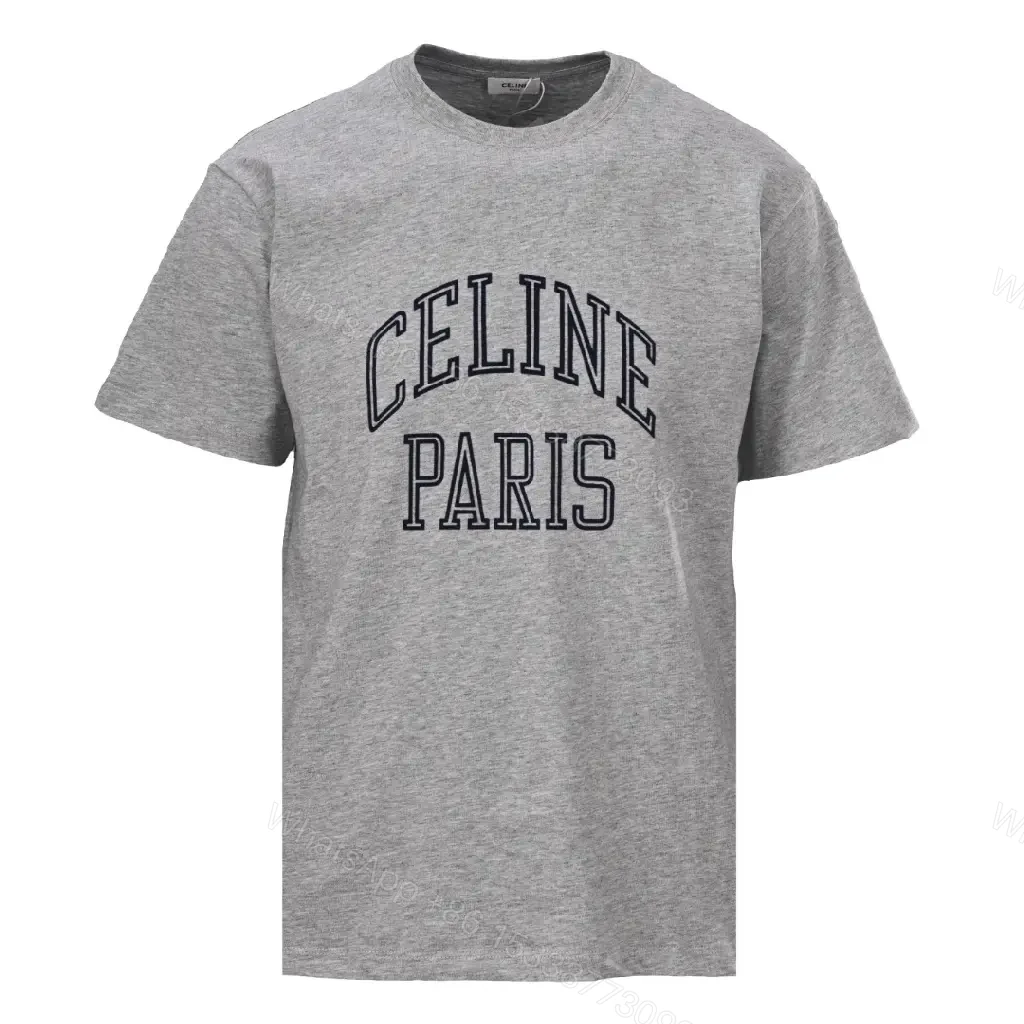 View 3 of Grey Cotton Jersey Casual Arched Text Graphic T-Shirt