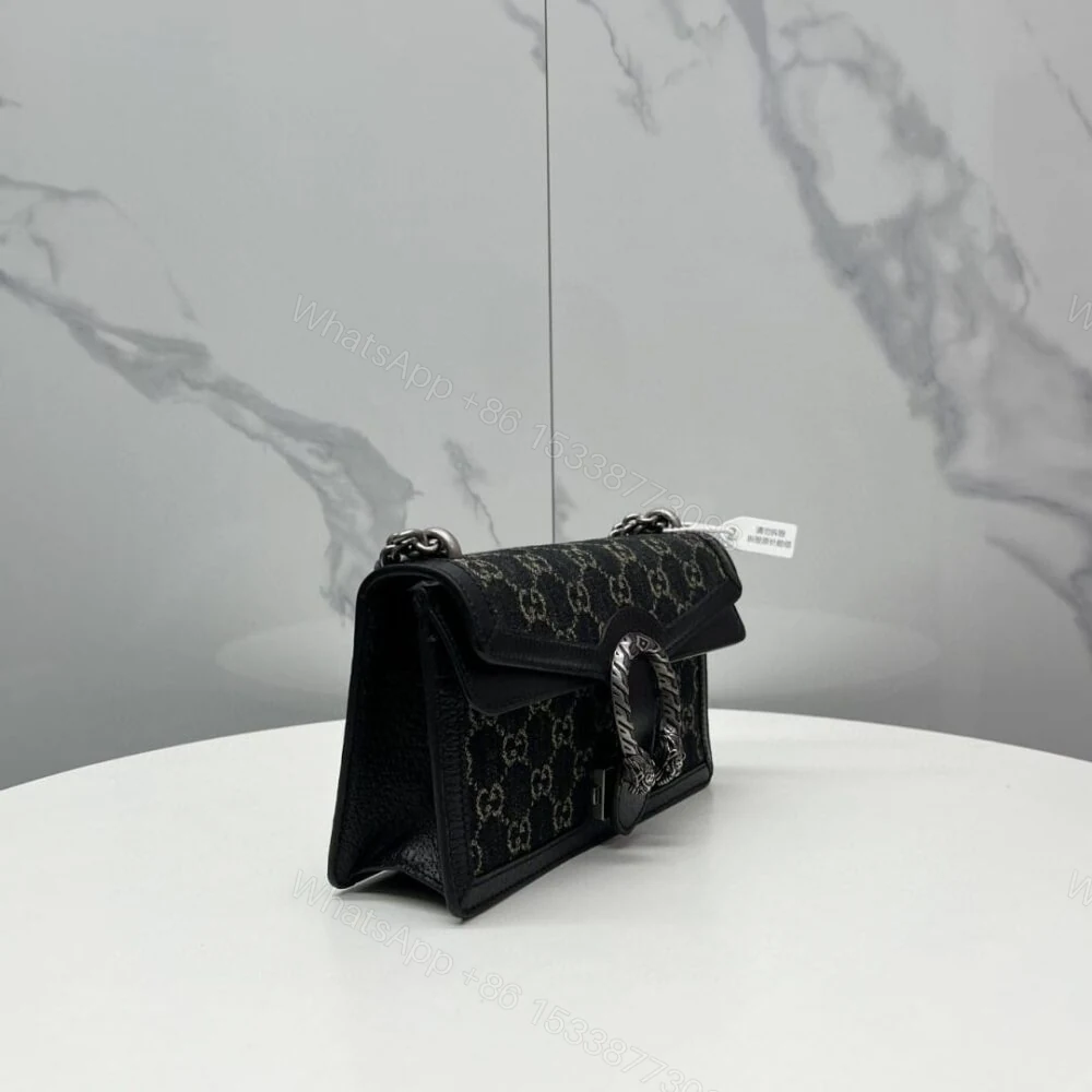 View 7 of Gucci Dionysus Small GG Shoulder Bag Black And Ivory 25Cm