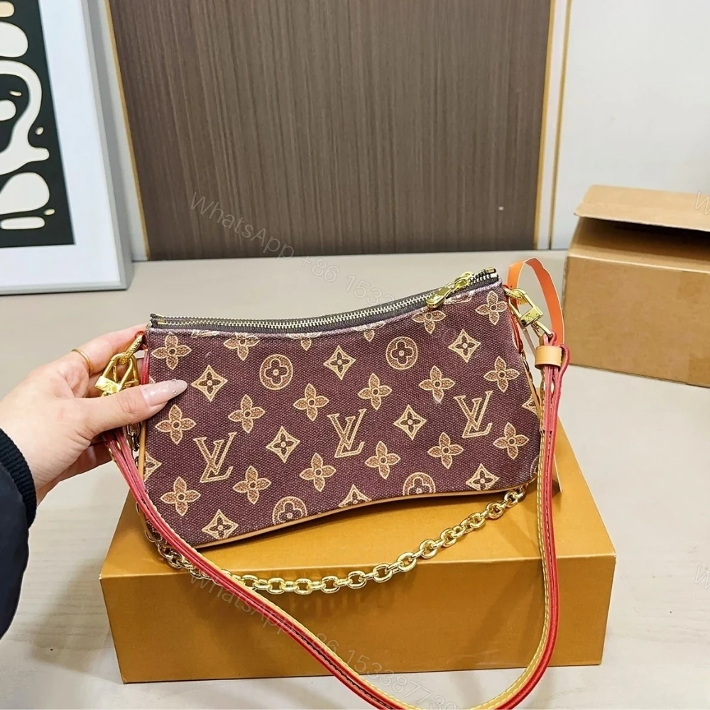 View 4 of Louis Vuitton Pochette Liv Monogram Origine Light Brown 24Cm