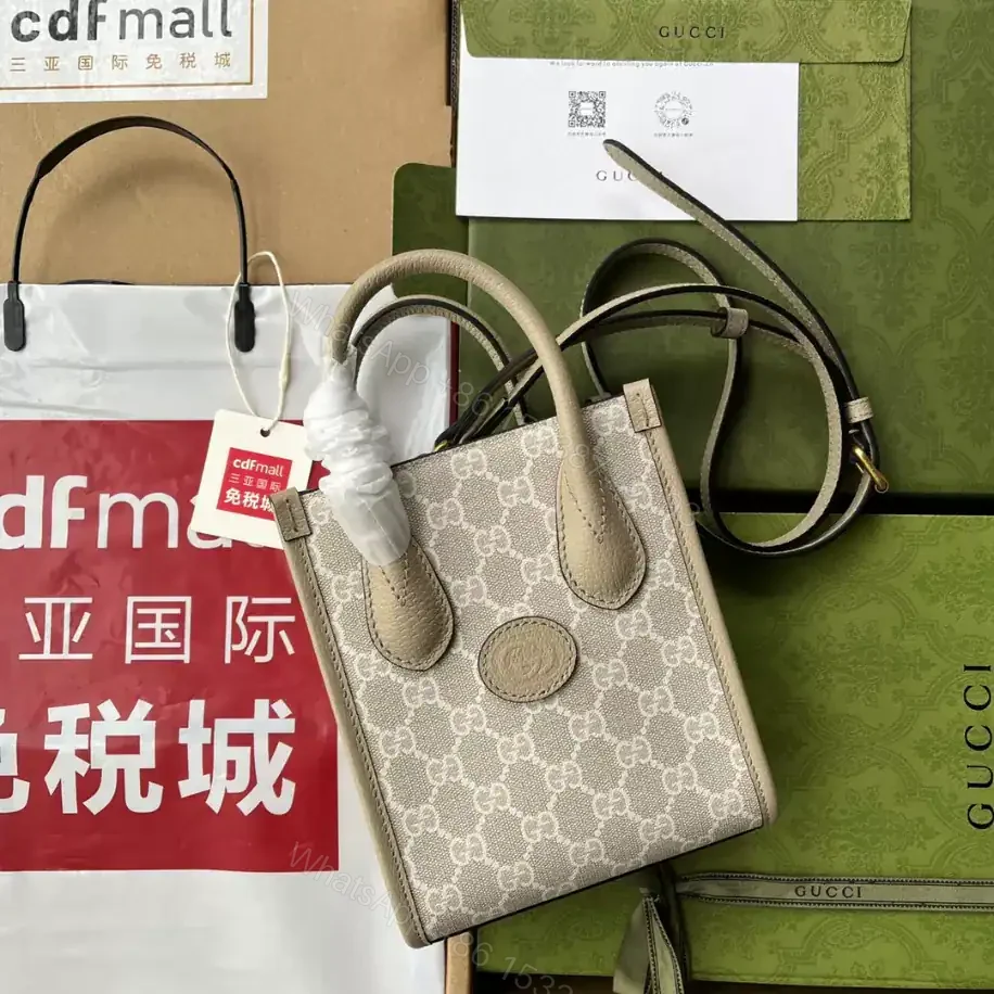 View 2 of MINI TOTE BAG WITH INTERLOCKING G – GBC067