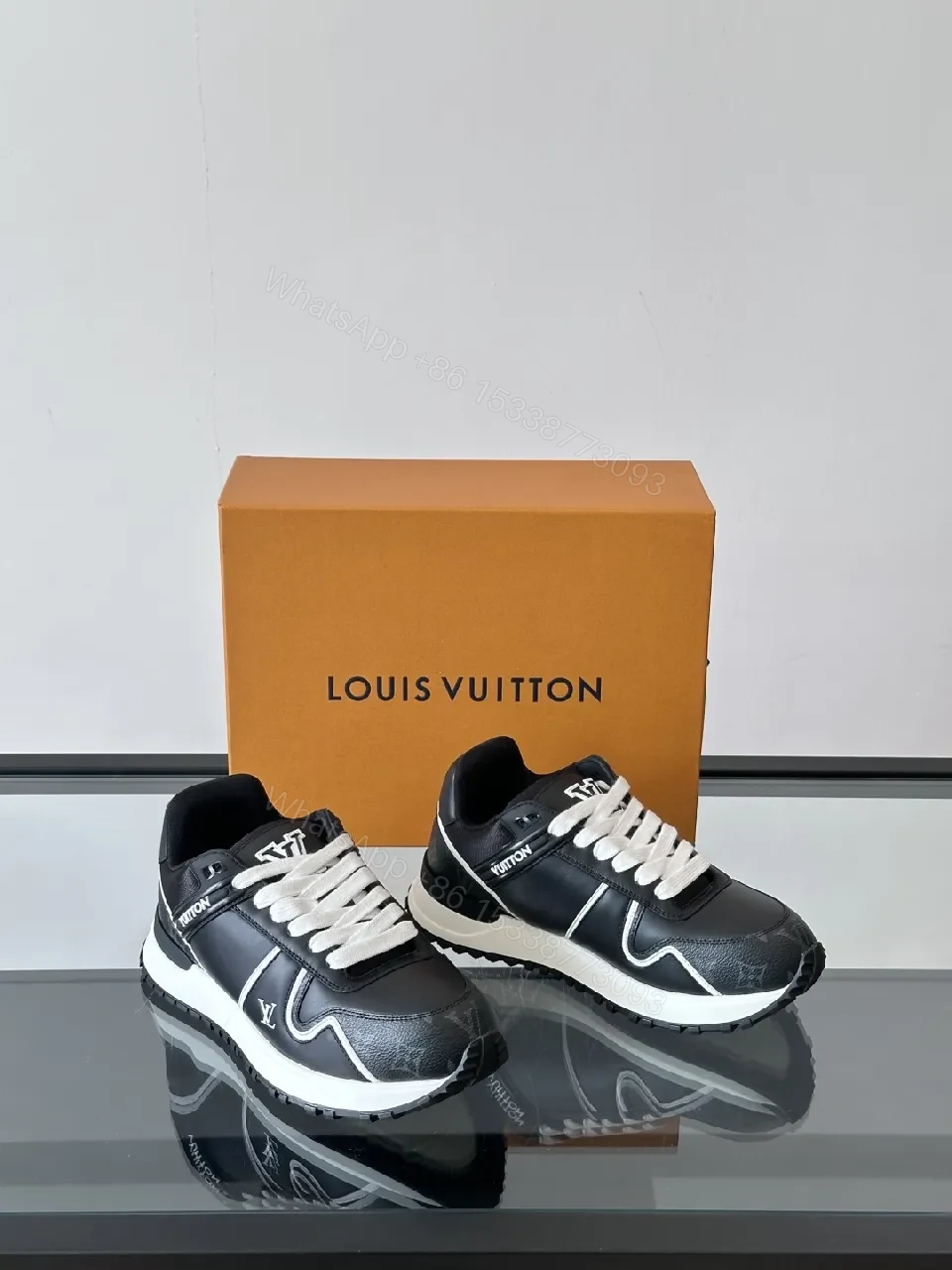 View 3 of Monochrome Luxe High-Top Sneaker with Premium Leather Comfort