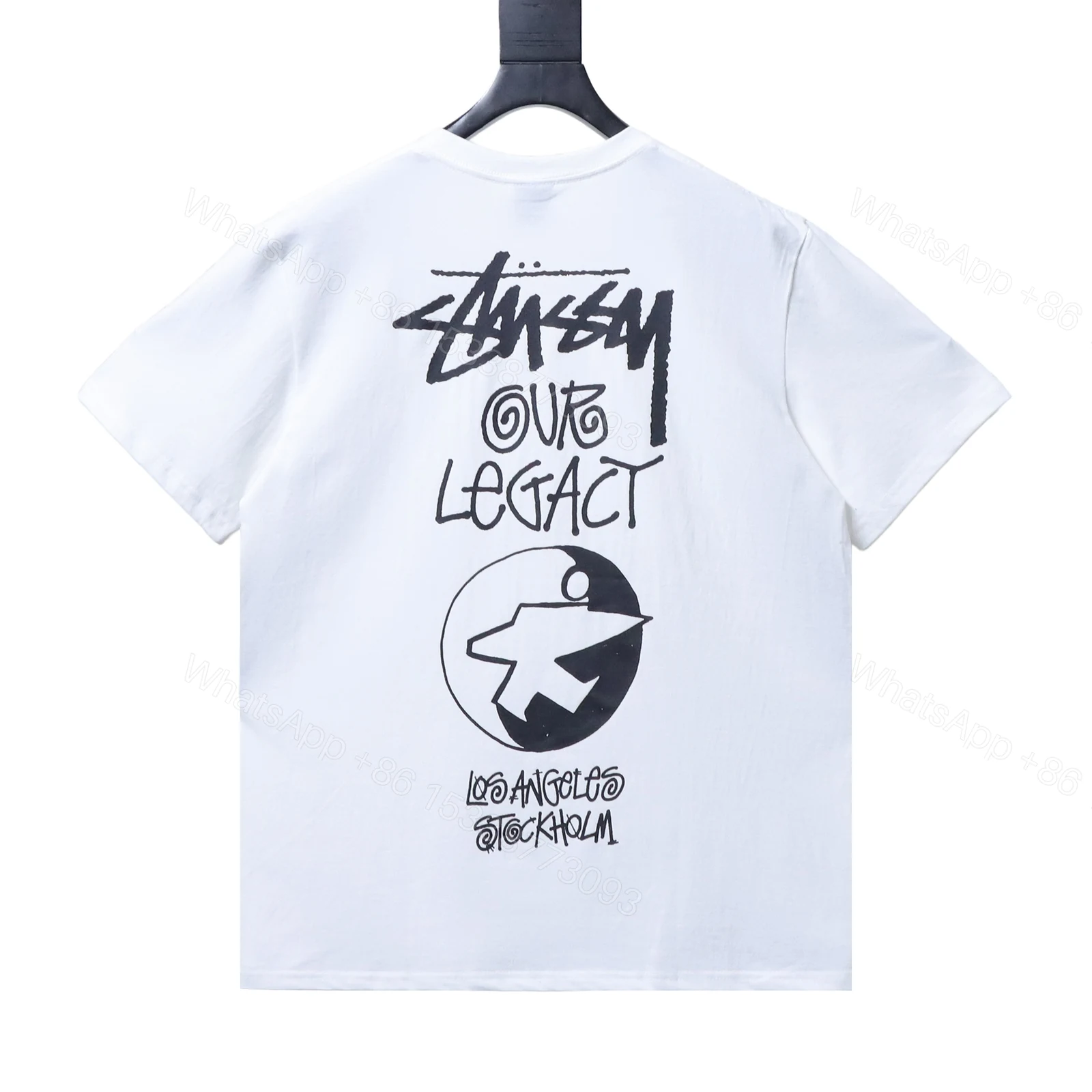 View 10 of Stussy World Tour Collection Printed Short Sleeve Shirt white