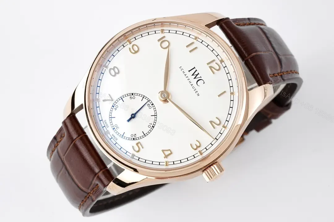 View 3 of IWC Portugal 40MM Watch White Dial Rose Gold Leather Strap Ultimate IW500118