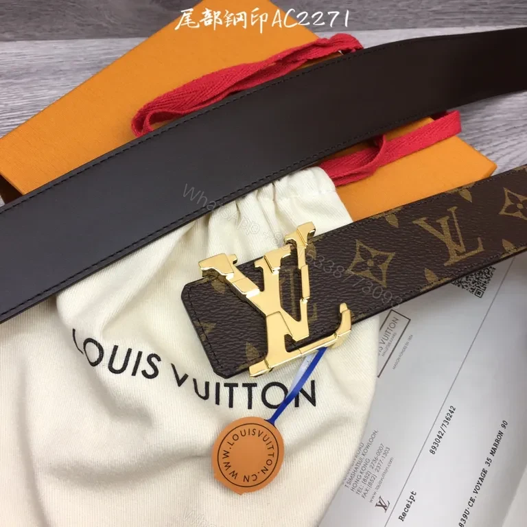 View 9 of Iconic Monogram Belt with Gold LV Buckle â€“ Everyday Luxury