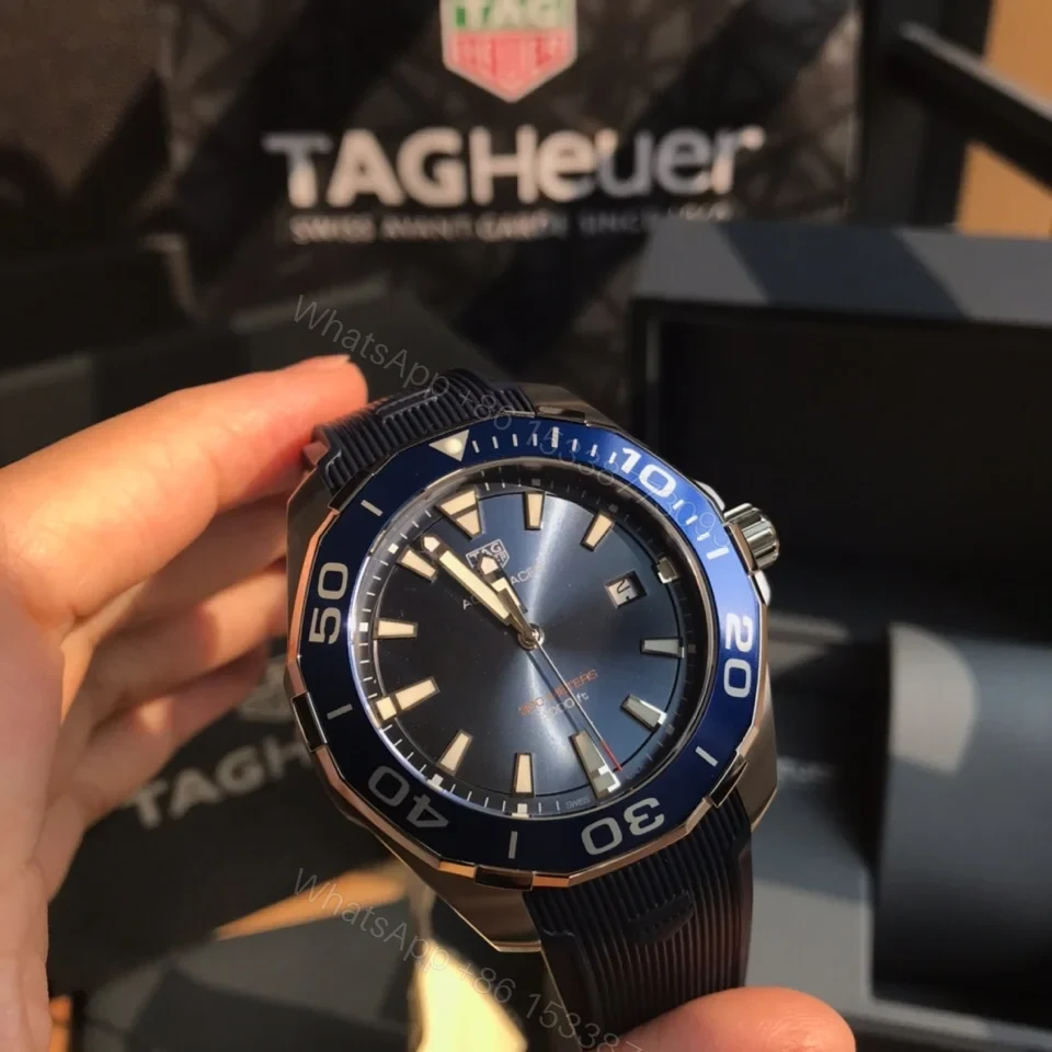 View 2 of TAG Heuer Aquaracer Quartz Watch 41MM Sapphire Crystal Stainless Steel Bracelet Premium Edition TAG-AQUA-QZ-SS-41