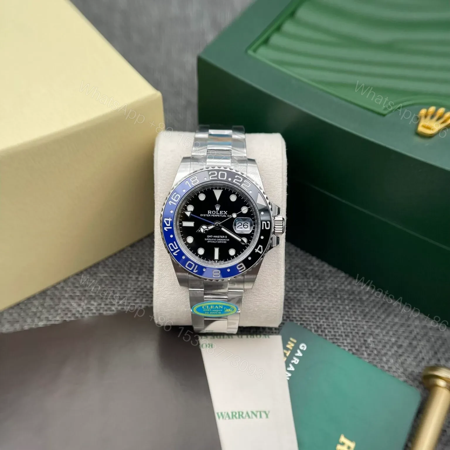 View 2 of Superclone Rolex GMT-Master II Black Dial 116710BLNR “Batman”