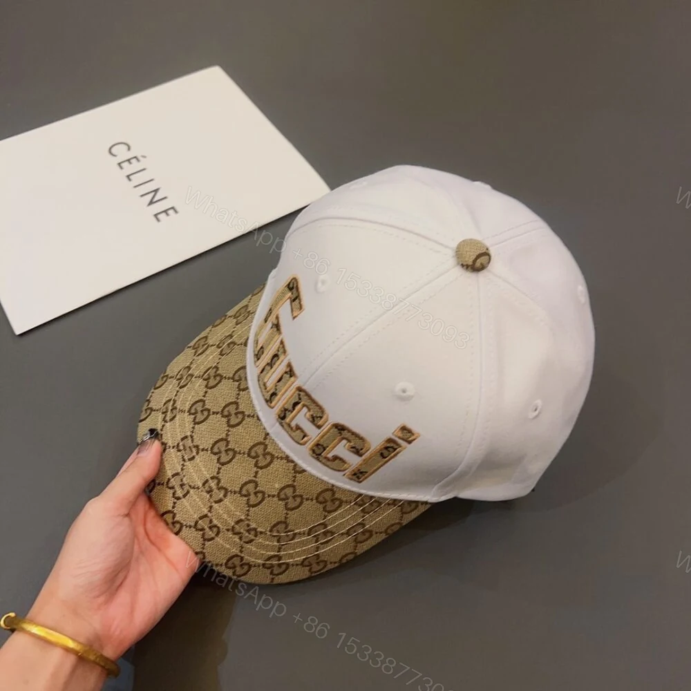 View 4 of Gucci Letter GG Canvas Baseball Cap White