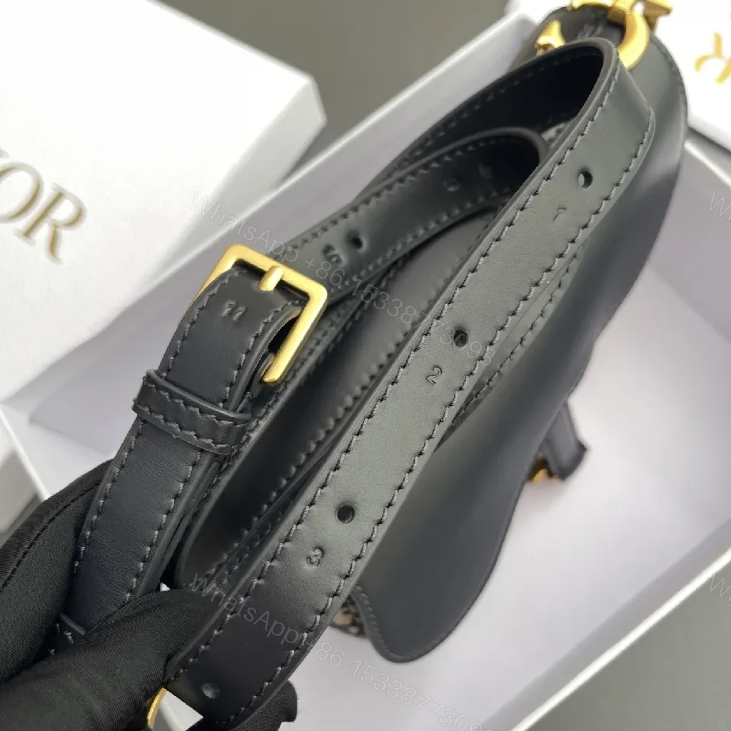 View 8 of Monogram Saddle Bag: Black Leather Trim, Crossbody Style