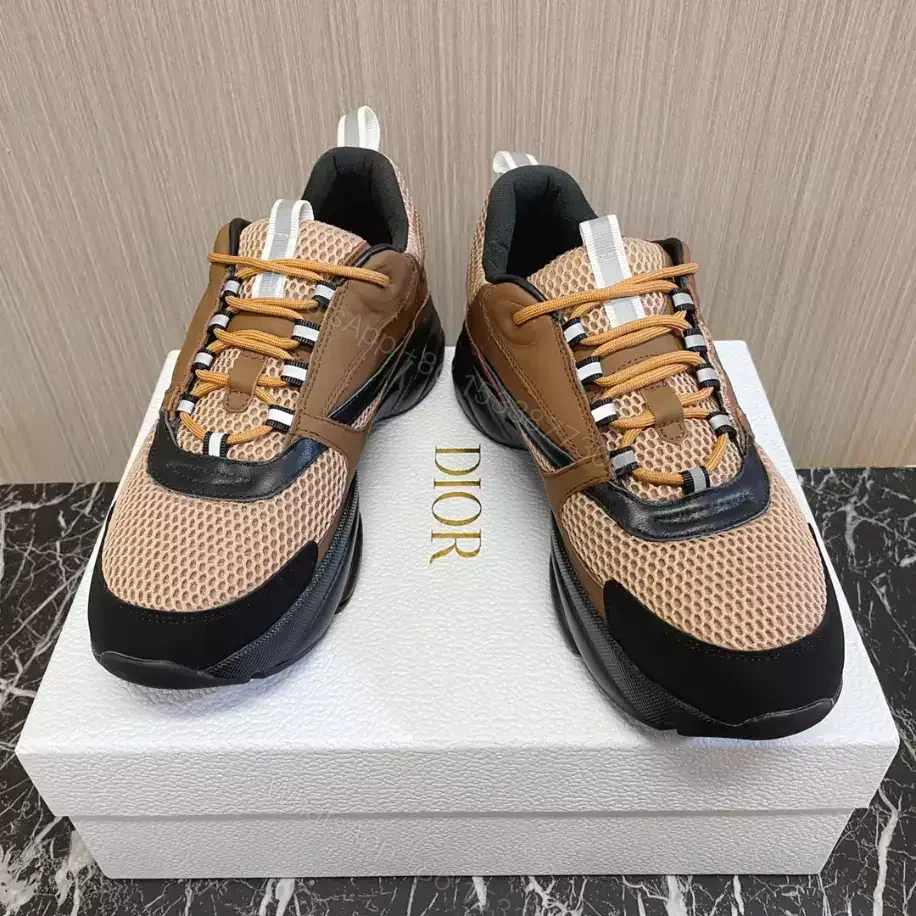 View 2 of B22 SNEAKER TECHNICAL MESH WITH AND CALFSKIN – CD128