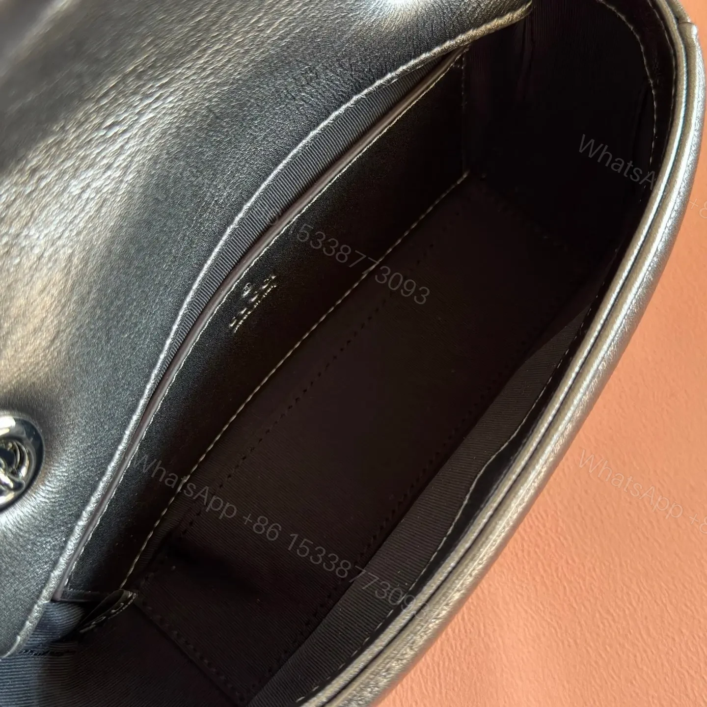 View 6 of GUCCI GG MARMONT BAG 22 IN WARM GRAY BROWN LAMBSKIN