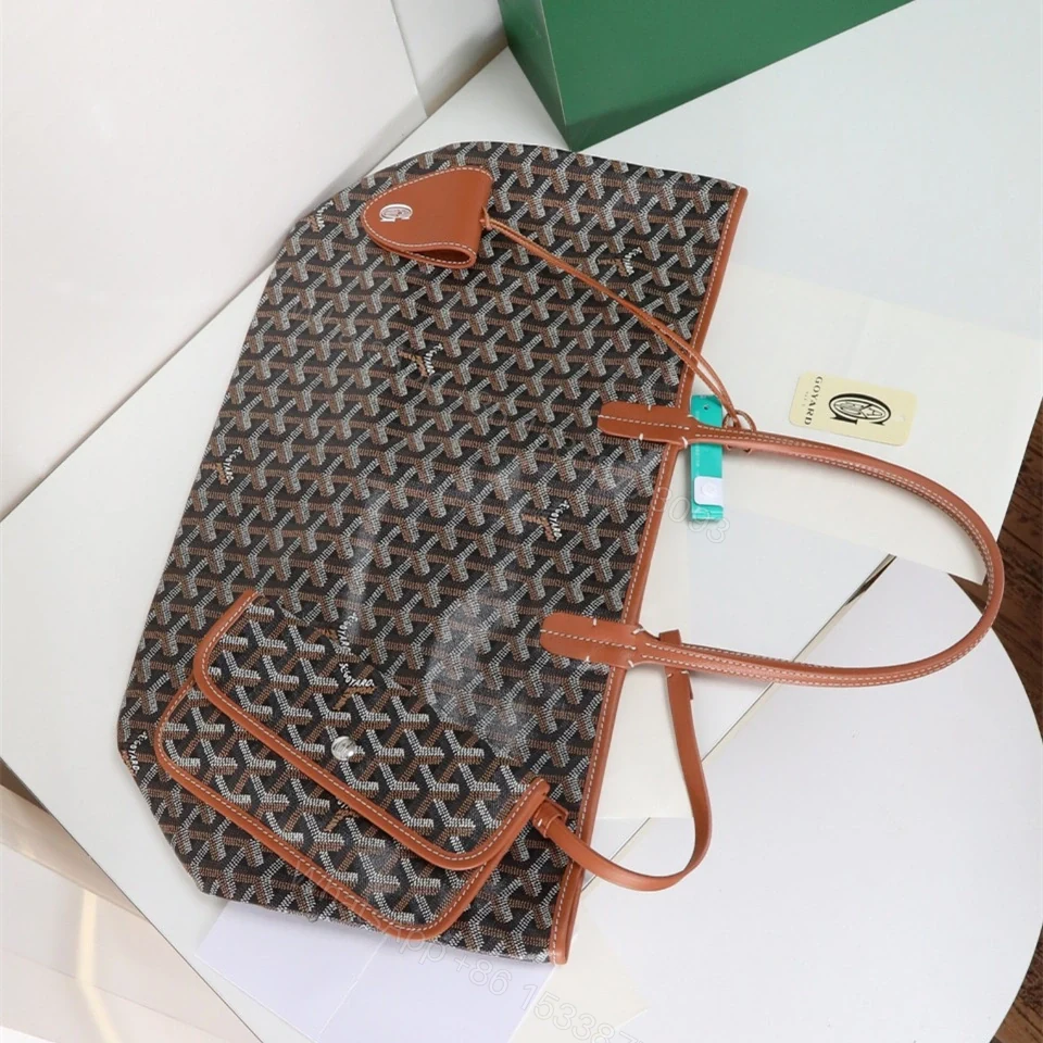 View 5 of 高仿Goyard*STLOUIP1滿印Tote手提袋棕色免檢版小號