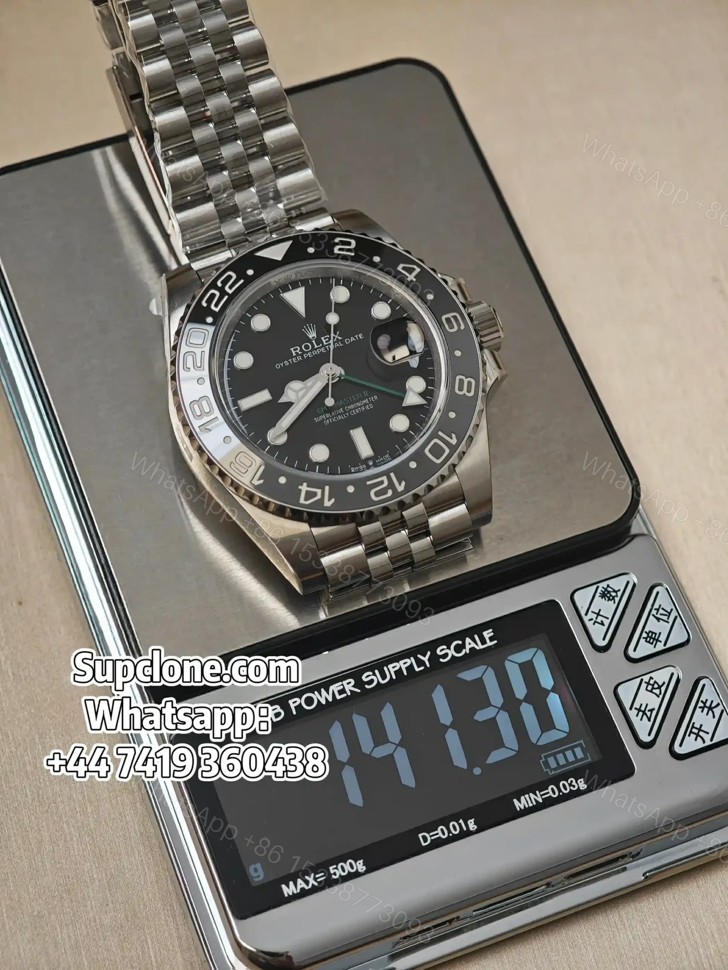 View 3 of Rolex Super Clone Watches 1:1 Bruce Wayne GMT-Master II 126710GRNR Jubilee 3285 Movement