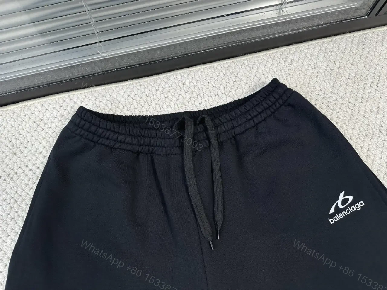 View 3 of Black Nylon / Balenciaga Logo / Sporty / Elastic Waistband / Shorts