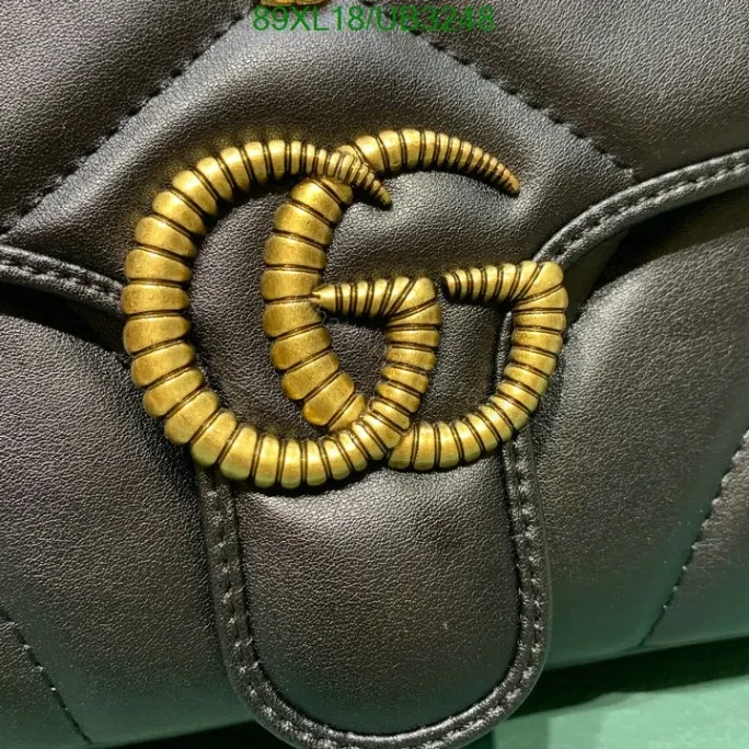 View 6 of Gucci GG Marmont Quilted Inspired Shoulder Bag UB3248 in Black